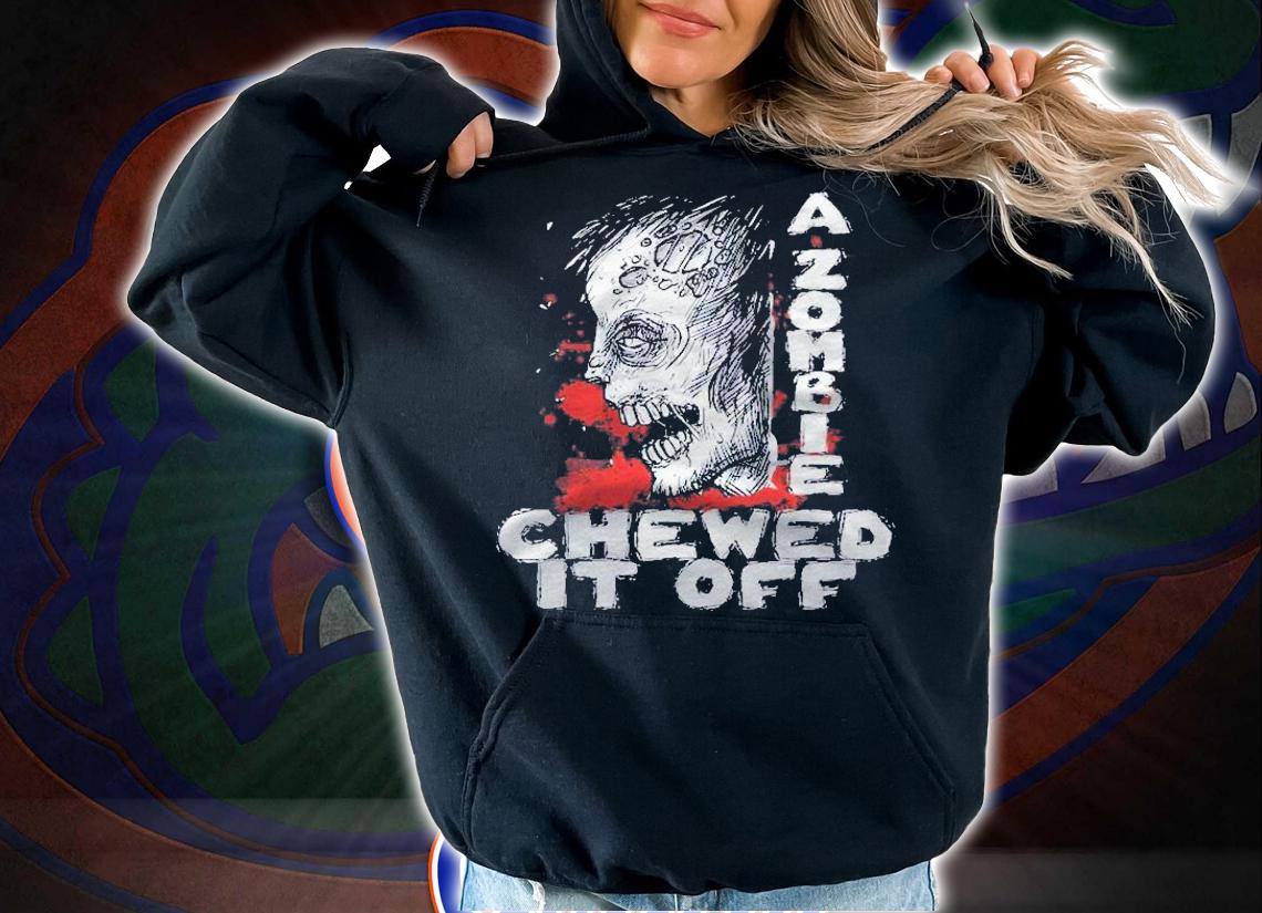 A Zombie Chewed It Off Handicap Leg Amputee Amputation shirt t-shirt