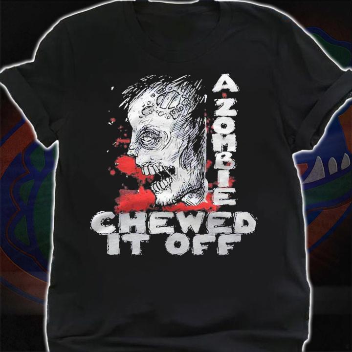 A Zombie Chewed It Off Handicap Leg Amputee Amputation shirt t-shirt
