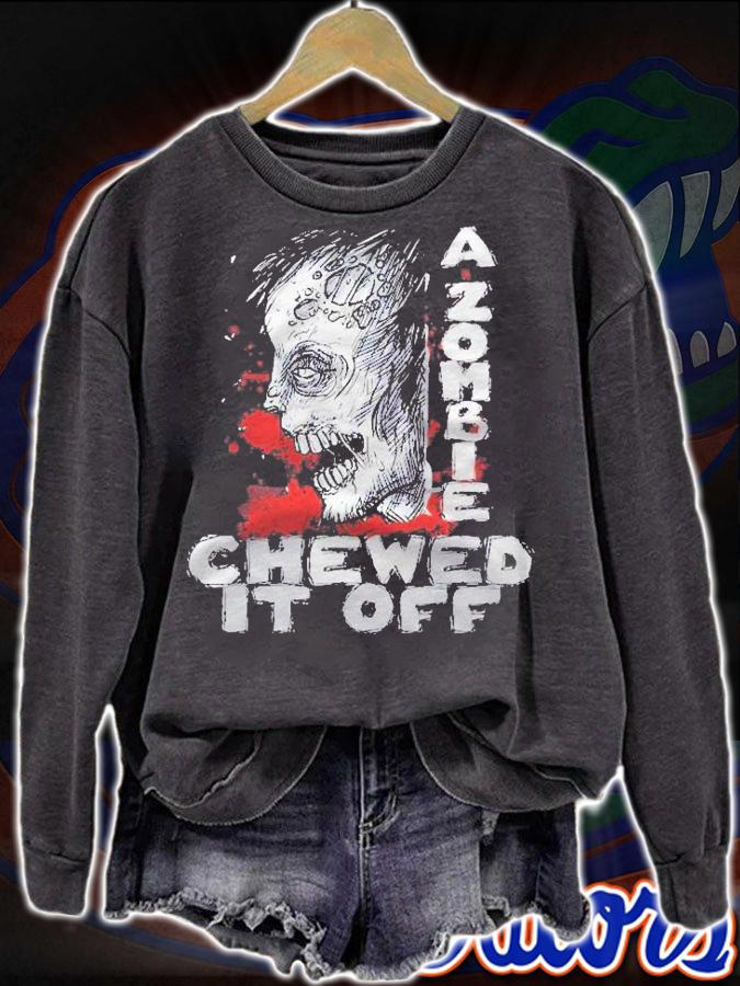 A Zombie Chewed It Off Handicap Leg Amputee Amputation shirt t-shirt