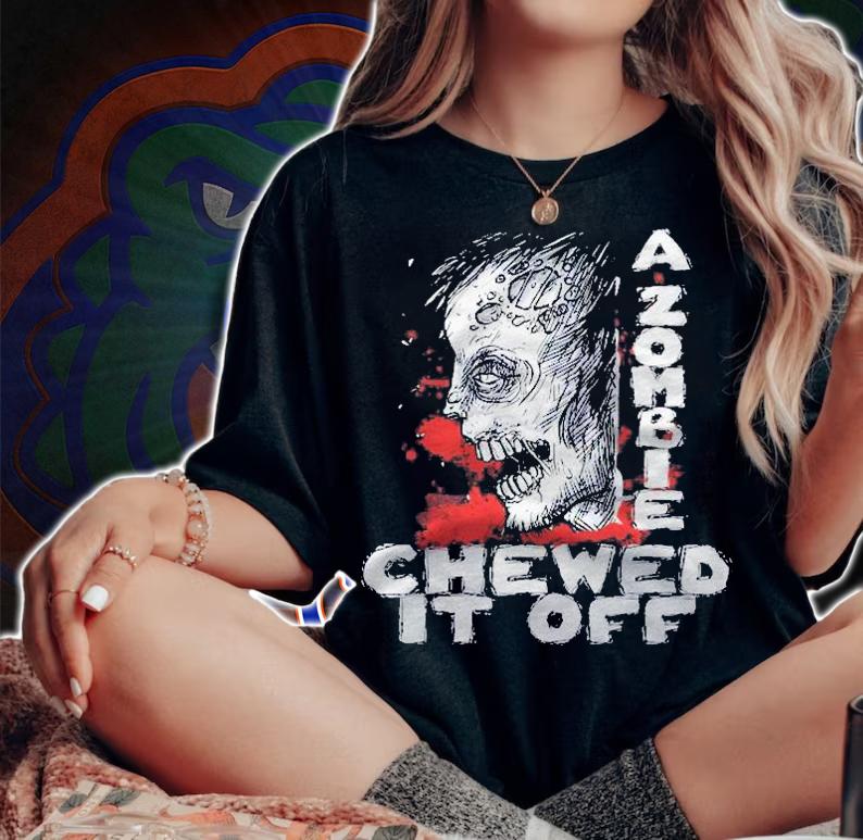 A Zombie Chewed It Off Handicap Leg Amputee Amputation shirt t-shirt