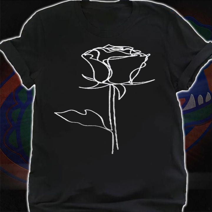 Aesthetic Rose Floral Minimalist  Minimalistic Rose Art shirt t-shirt shirt
