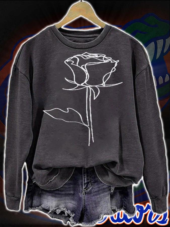 Aesthetic Rose Floral Minimalist  Minimalistic Rose Art shirt t-shirt sweatshirt