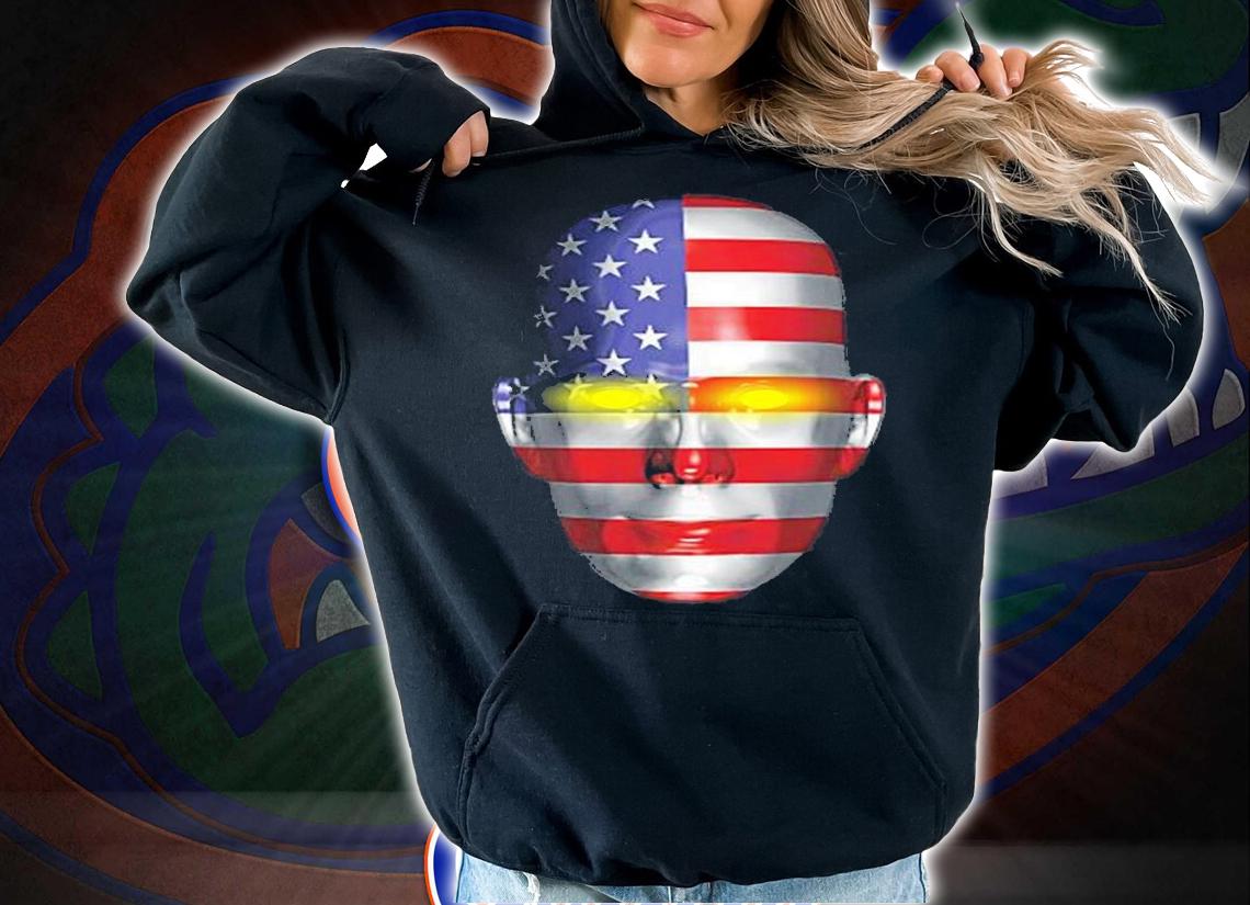 All American Head With USA Flag T-Shirt t-shirt