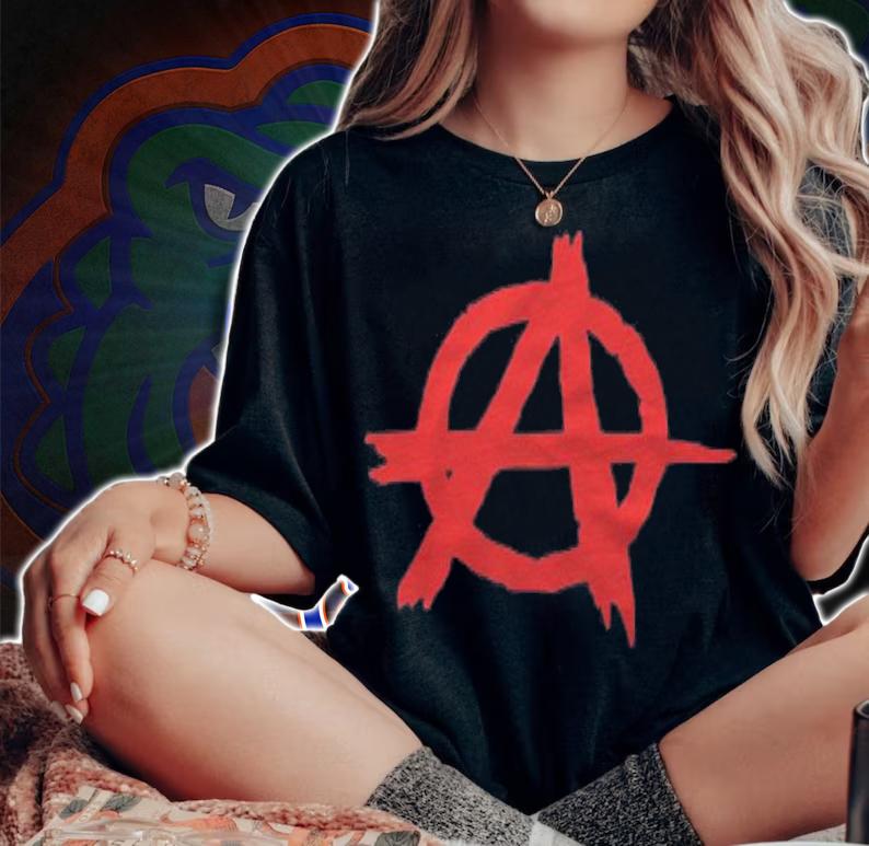 Anarchy Symbol Slim Fit Shirt t-shirt woman shirt