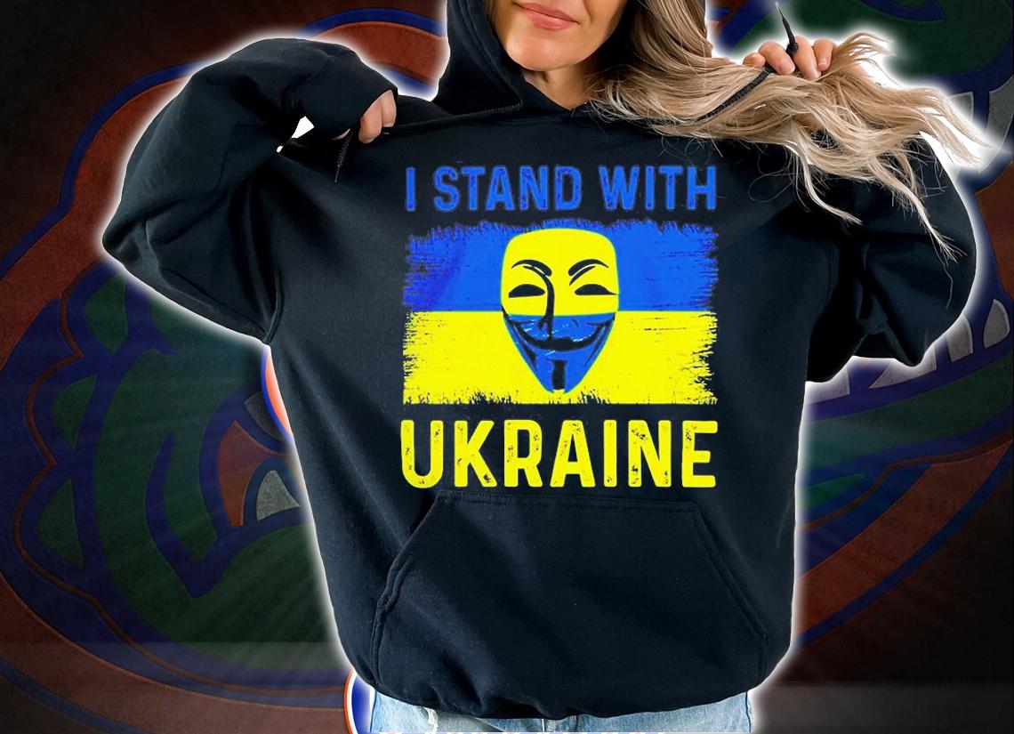 Anonymous I Stand With Ukraine Russian Warship Go F Yourself T-Shirt t-shirt