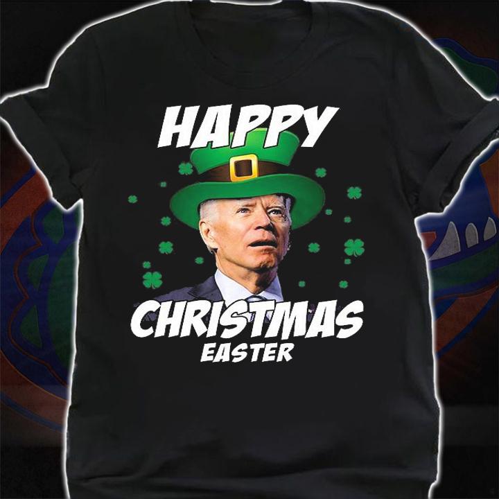 Anti Biden Happy Christmas Patrick's Day Easter Funny Biden T-Shirt t-shirt