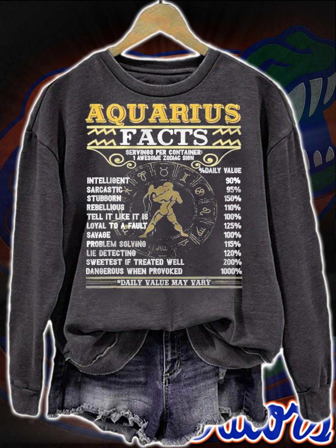 Aquarius Facts Zodiac Signs Funny Gifts Men Women T-shirt t-shirt