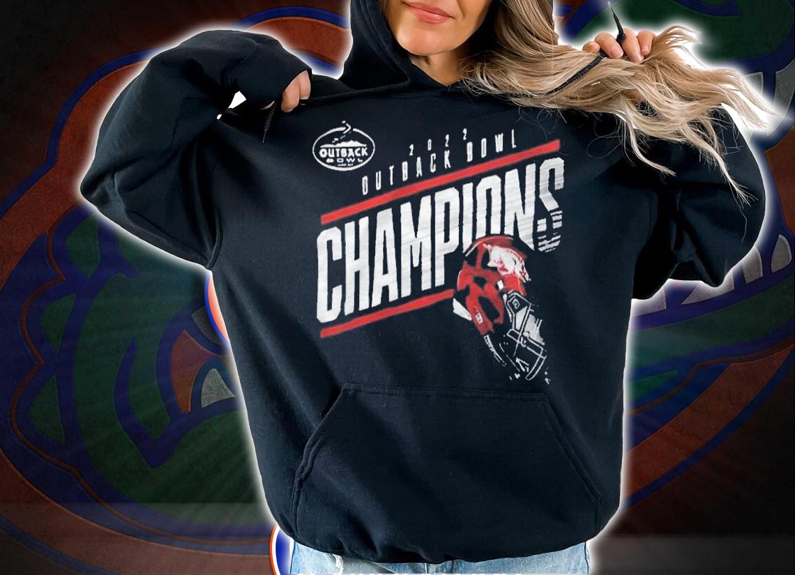 Arkansas Razorbacks Helmet Outback Bowl 2022 Champions T-shirt t-shirt hoodie