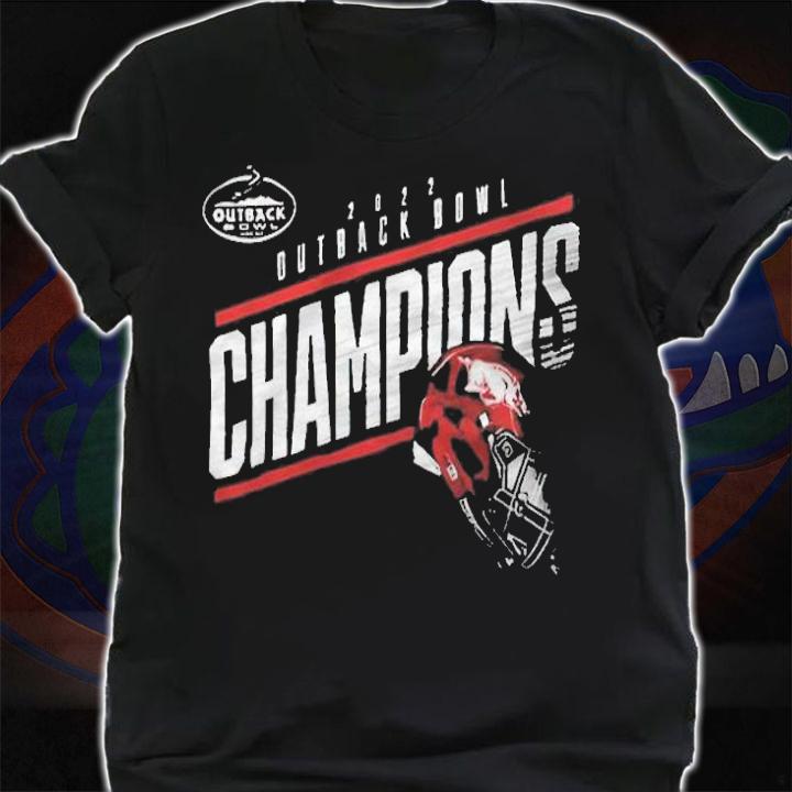 Arkansas Razorbacks Helmet Outback Bowl 2022 Champions T-shirt t-shirt shirt