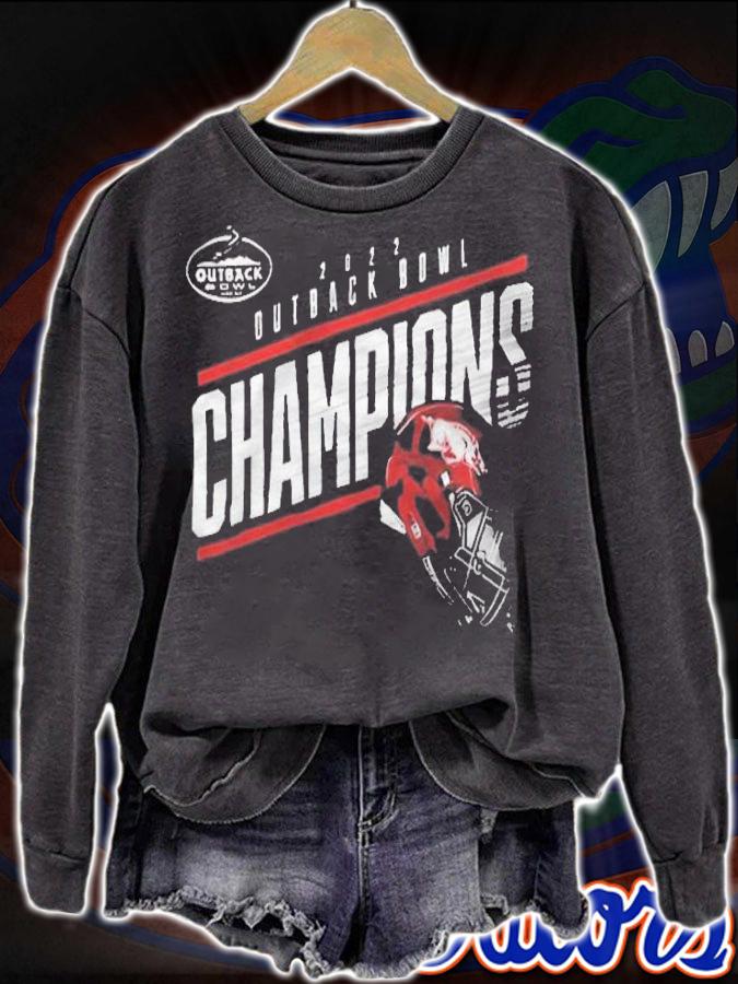 Arkansas Razorbacks Helmet Outback Bowl 2022 Champions T-shirt t-shirt sweatshirt