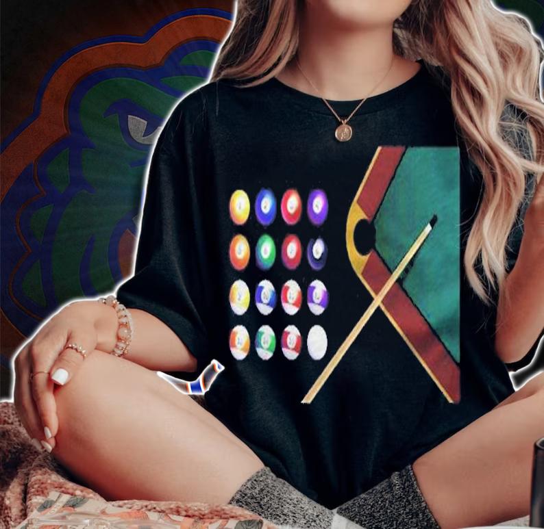 Billiard Elements Vector Pool Elements Shirt t-shirt
