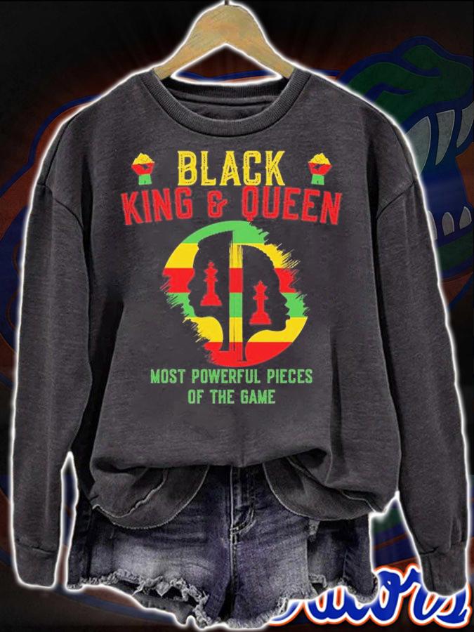 Black King and Queen Most Powerful Piece of the Game T-Shirt t-shirt sweatshirt