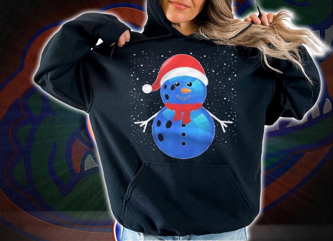 Bowling Ball Snowman Santa Merry Christmas Shirt t-shirt