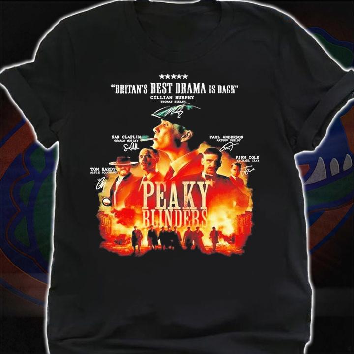 Britans Best Drama Is Back Peaky Blinders Signatures T-Shirt t-shirt