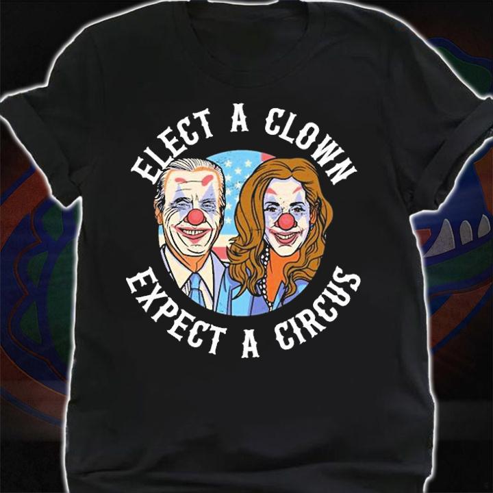 Elect A Clown Expect A Circus Anti Biden Funny T-Shirt t-shirt shirt