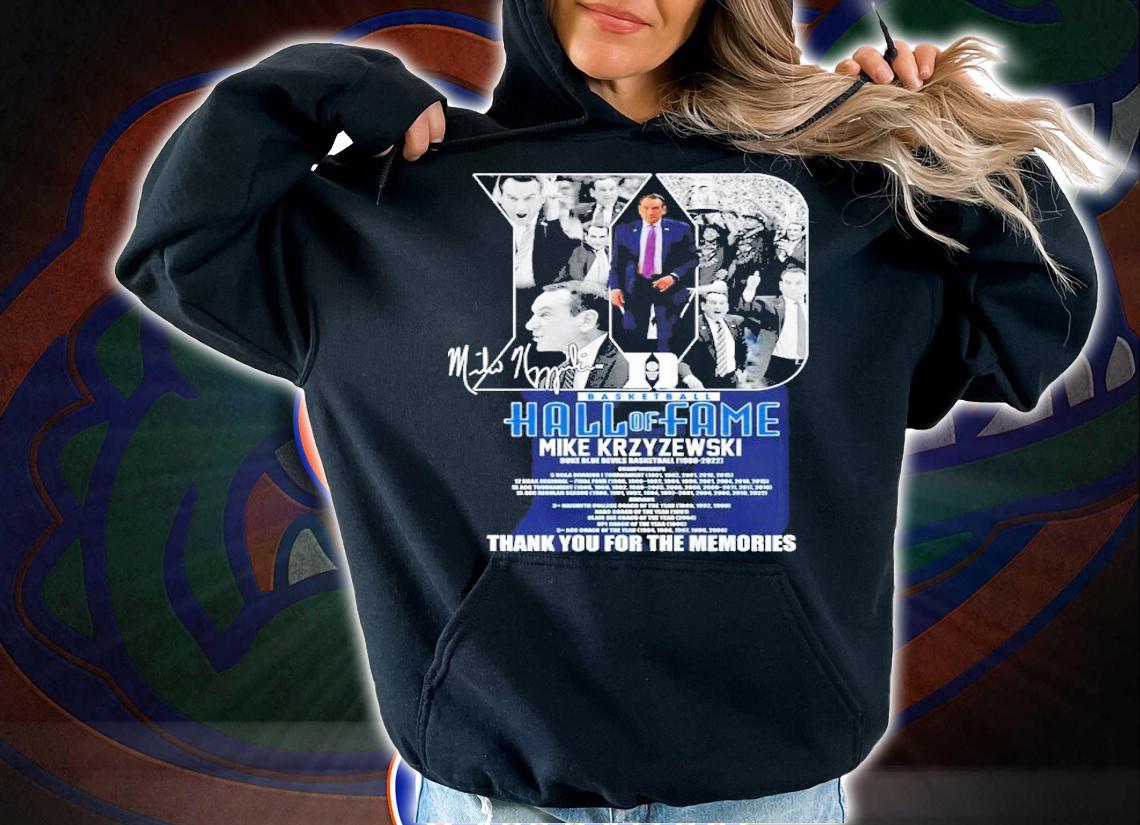 Hall Of Fame Mike Krzyzewski Signatures Thank You For The Memories Shirt t-shirt