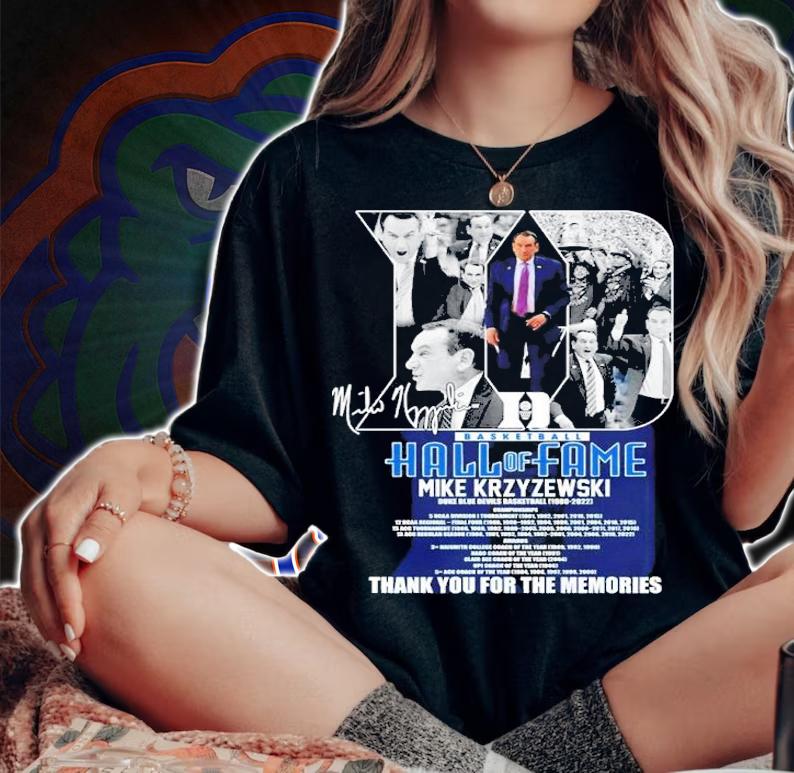 Hall Of Fame Mike Krzyzewski Signatures Thank You For The Memories Shirt t-shirt