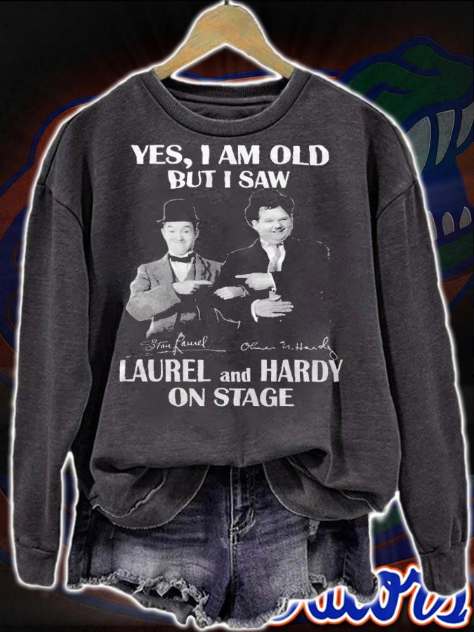 Yes I am old but I saw Laurel and Hardy on stage signatures shirt t-shirt