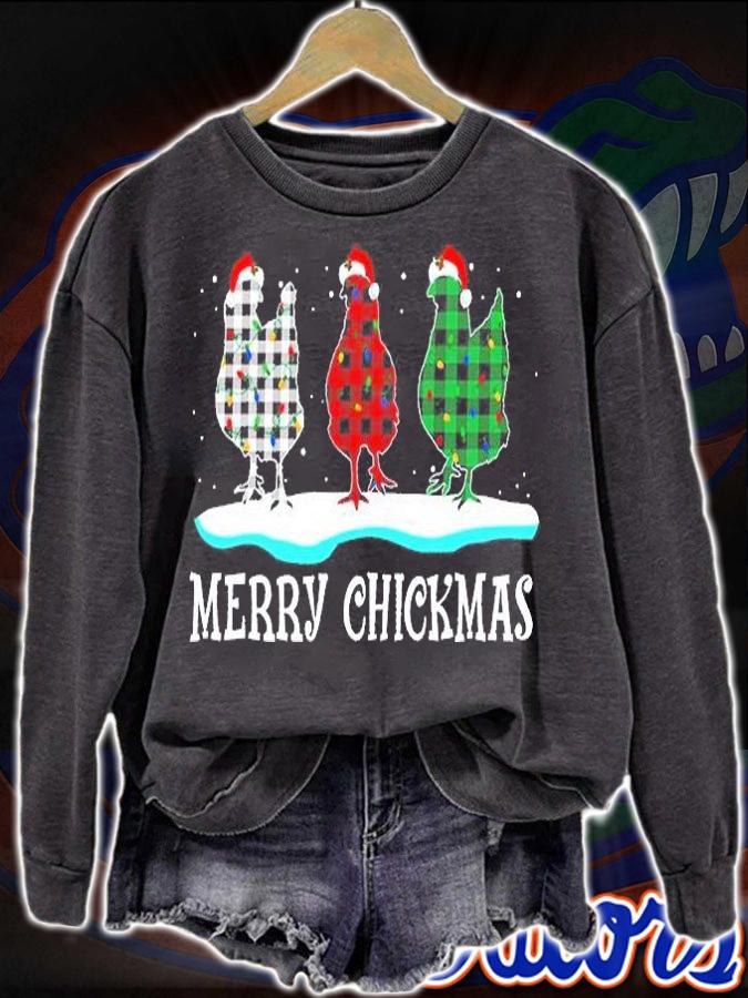 Chicken Christmas - Merry Chickmas T-Shirt t-shirt sweatshirt