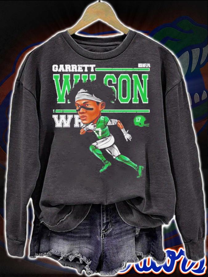 Garrett Wilson New York J Cartoon Football Shirt t-shirt sweatshirt