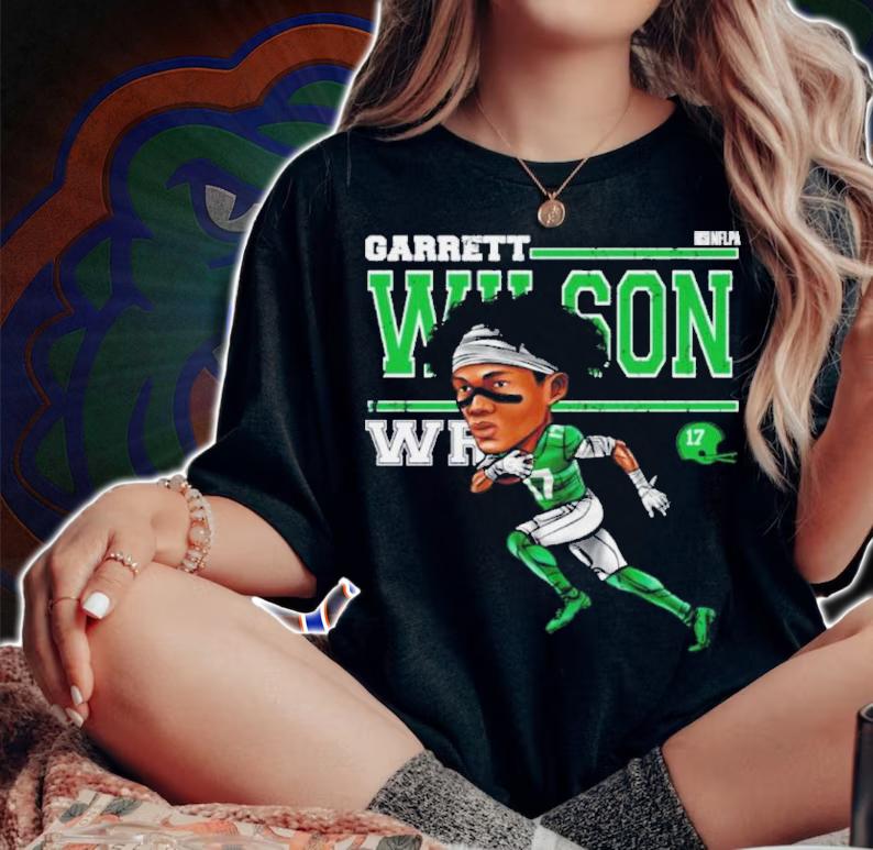 Garrett Wilson New York J Cartoon Football Shirt t-shirt woman shirt