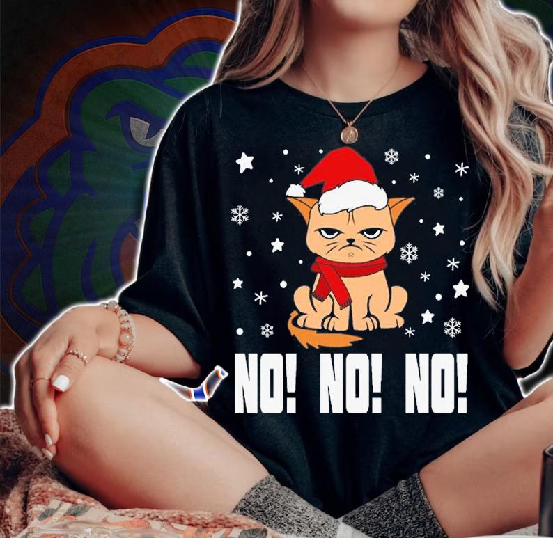 Grumpy Cat No No No Christmas T-Shirt t-shirt woman shirt