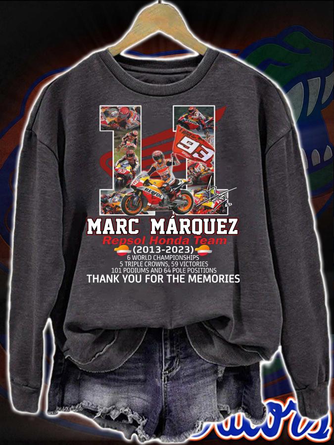 Marc Marquez Repsol Honda Team 2013 2023 Signature Thank You For The Memories t-shirt sweatshirt
