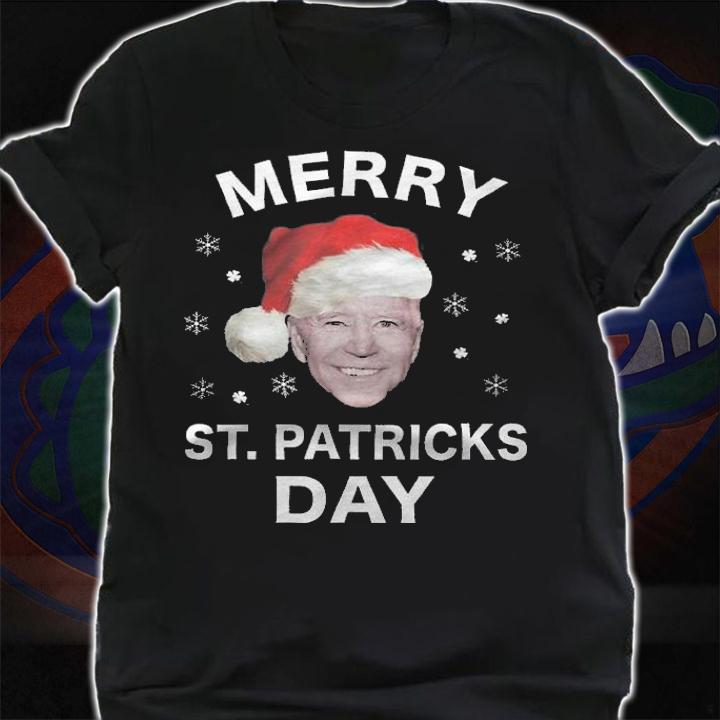 Merry St. Patricks Day Christmas Joe Biden T-Shirt t-shirt