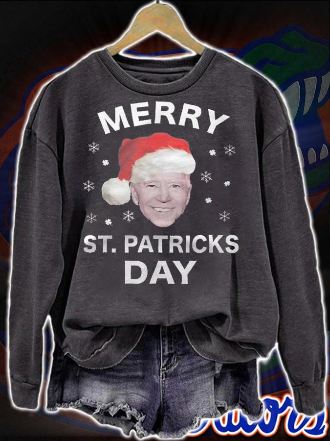 Merry St. Patricks Day Christmas Joe Biden T-Shirt t-shirt