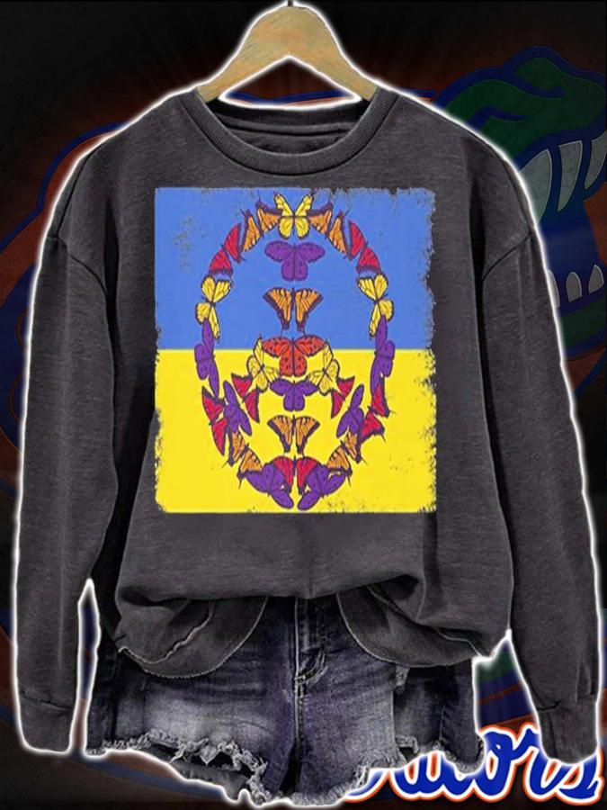 Peace Sign, Ukraine Flag Ukrainian I Stand With Ukraine T-Shirt t-shirt sweatshirt