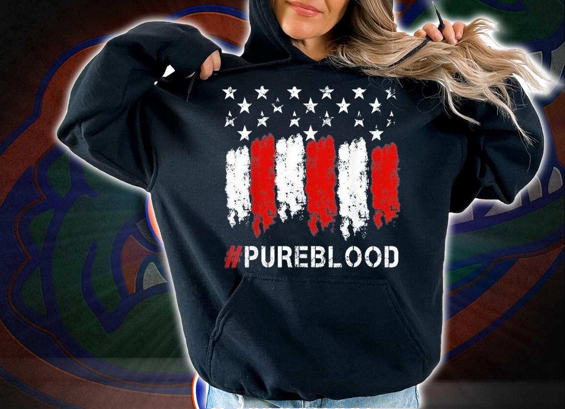 Pure Blood Movement #Pureblood Freedom US Flag Vintage T-Shirt t-shirt