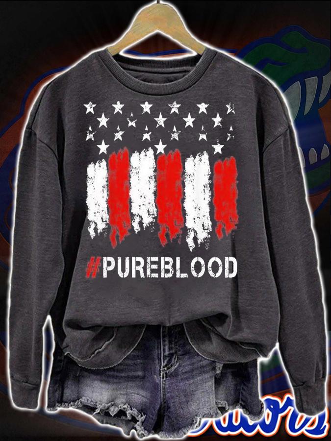 Pure Blood Movement #Pureblood Freedom US Flag Vintage T-Shirt t-shirt