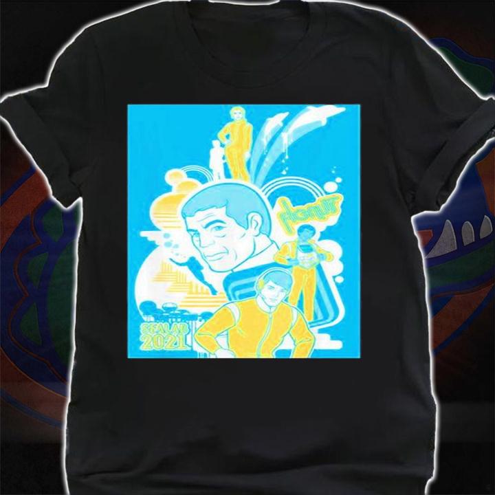 The Poster Has Characters Blue Adventure T-Shirt t-shirt