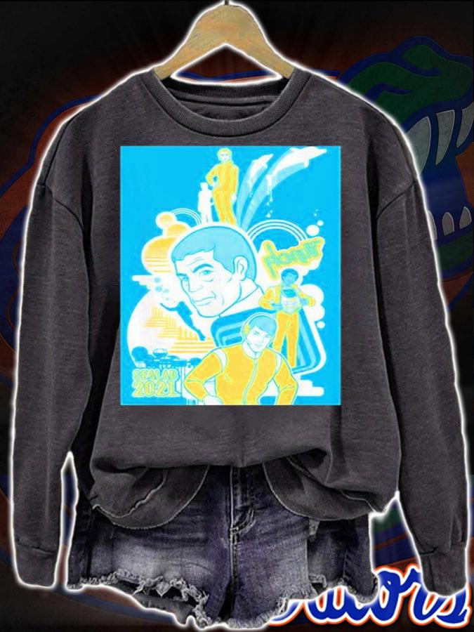 The Poster Has Characters Blue Adventure T-Shirt t-shirt