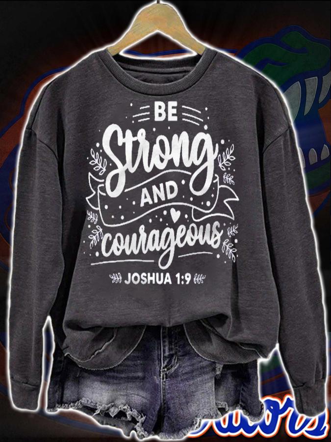 Christian Bible Verse Be Strong Joshua 19 Ver2 Shirt t-shirt