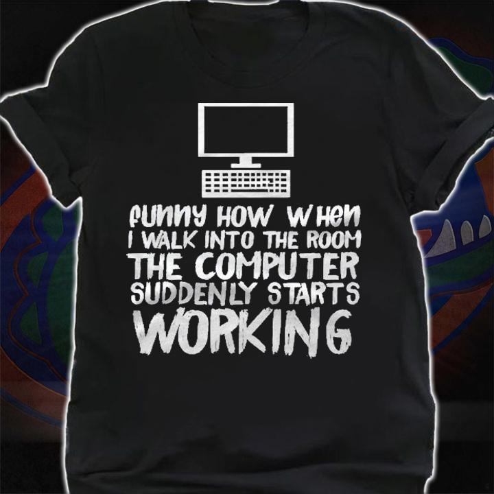 Funny Computer Starts Working Information Technology It Premium Shirt t-shirt