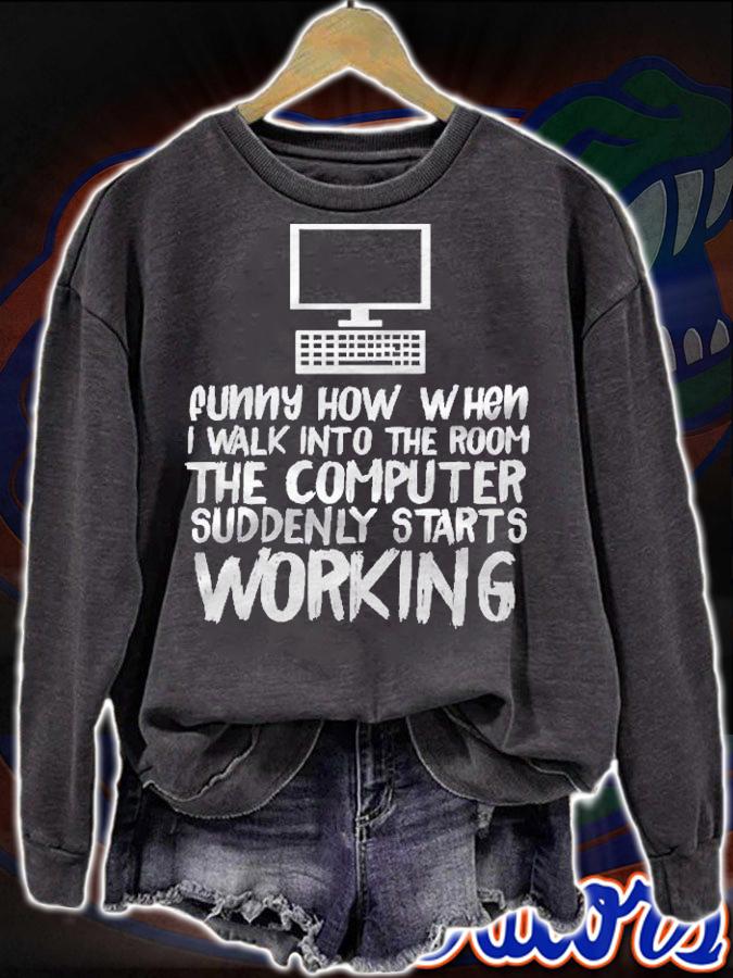Funny Computer Starts Working Information Technology It Premium Shirt t-shirt