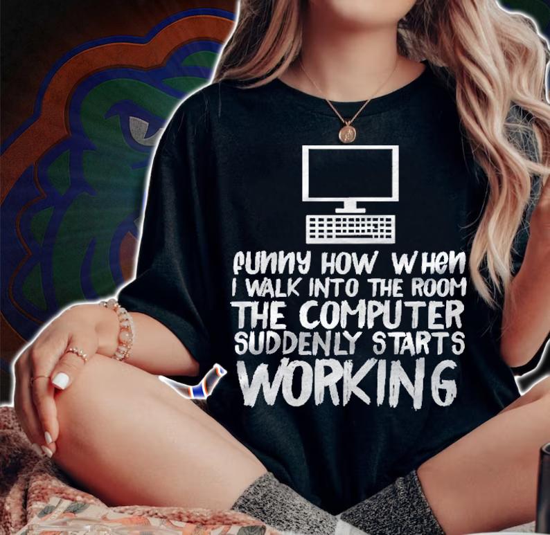 Funny Computer Starts Working Information Technology It Premium Shirt t-shirt