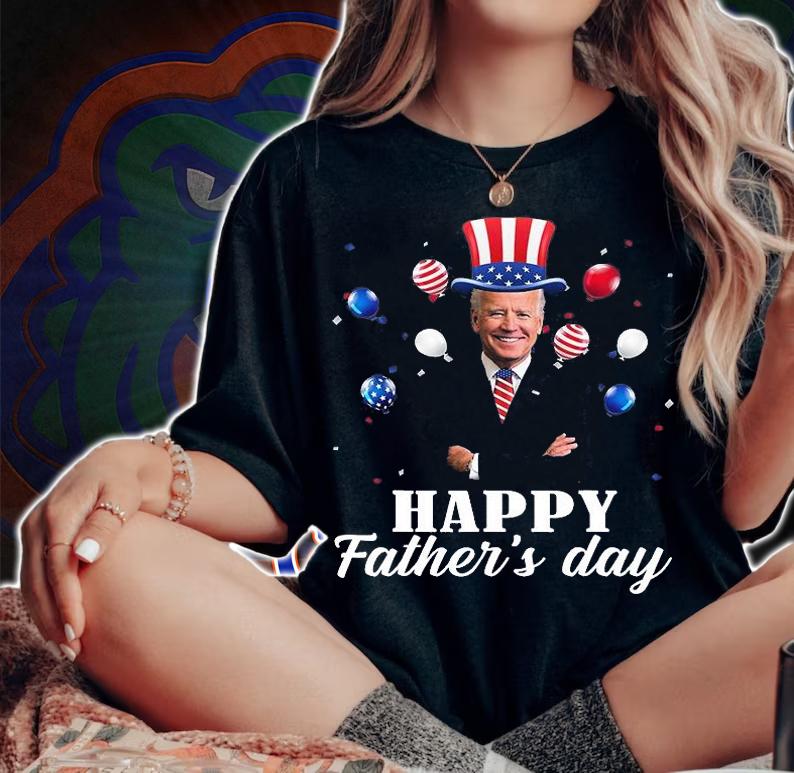 Happy Father's Day 4th Of July Anti Joe Biden Support Trump T-Shirt t-shirt