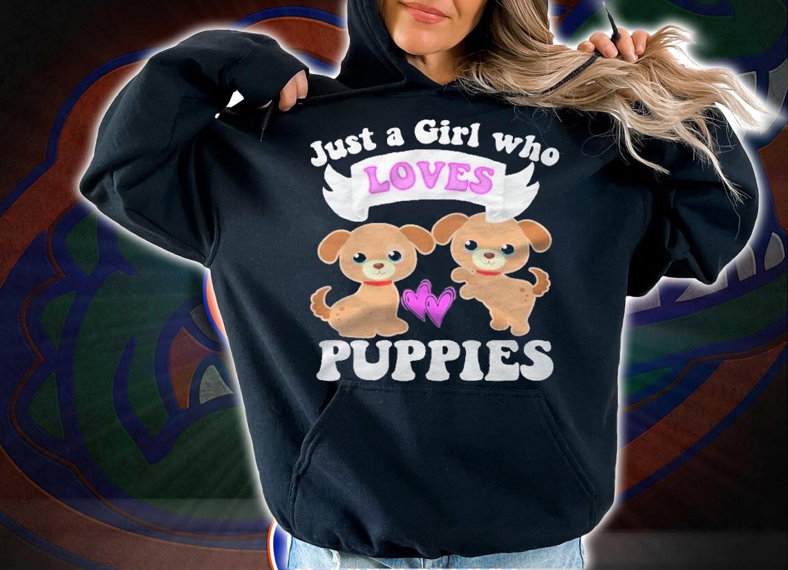 Just A Girl Who Loves Puppies Cute Puppy Dog Mom Toddler Kid Shirt t-shirt
