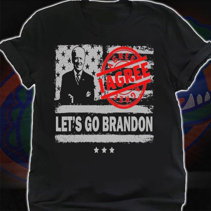 Lets Go I Agree Brandon Conservative Flag Anti Liberal US Flag T-Shirt t-shirt shirt