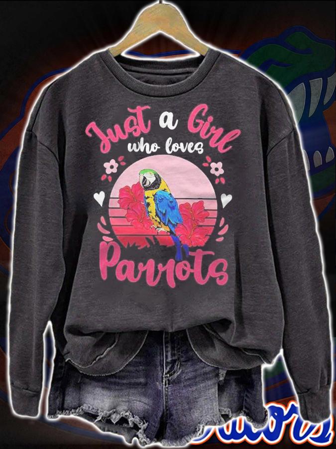 Parrot Just A Girl Who Loves Parrots T-shirt t-shirt