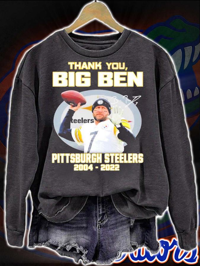 Thank You Big Ben Pittsburgh Steelers Ben Roethlisberger 2004-2022 Signatures Shirt t-shirt sweatshirt