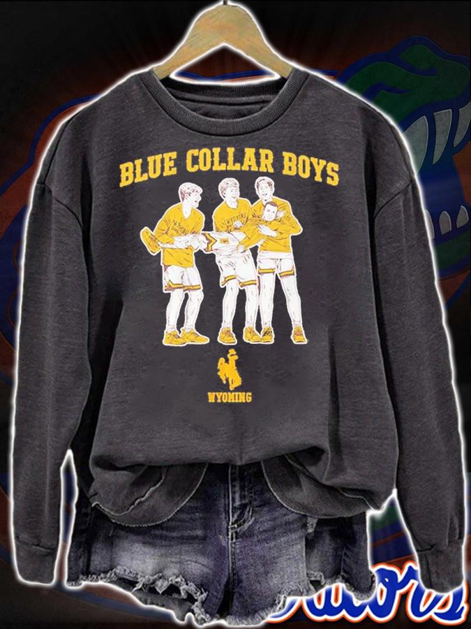 Wyoming Basketball Blue Collar Boys Shirt t-shirt