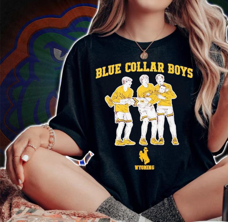 Wyoming Basketball Blue Collar Boys Shirt t-shirt
