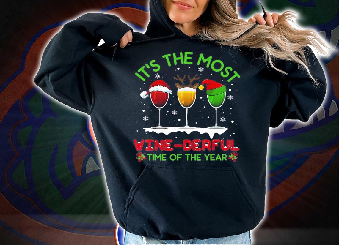 Christmas Wine Xmas Alcohol Pajama Tops For Women T-Shirt t-shirt hoodie