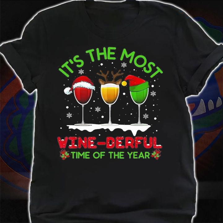 Christmas Wine Xmas Alcohol Pajama Tops For Women T-Shirt t-shirt shirt