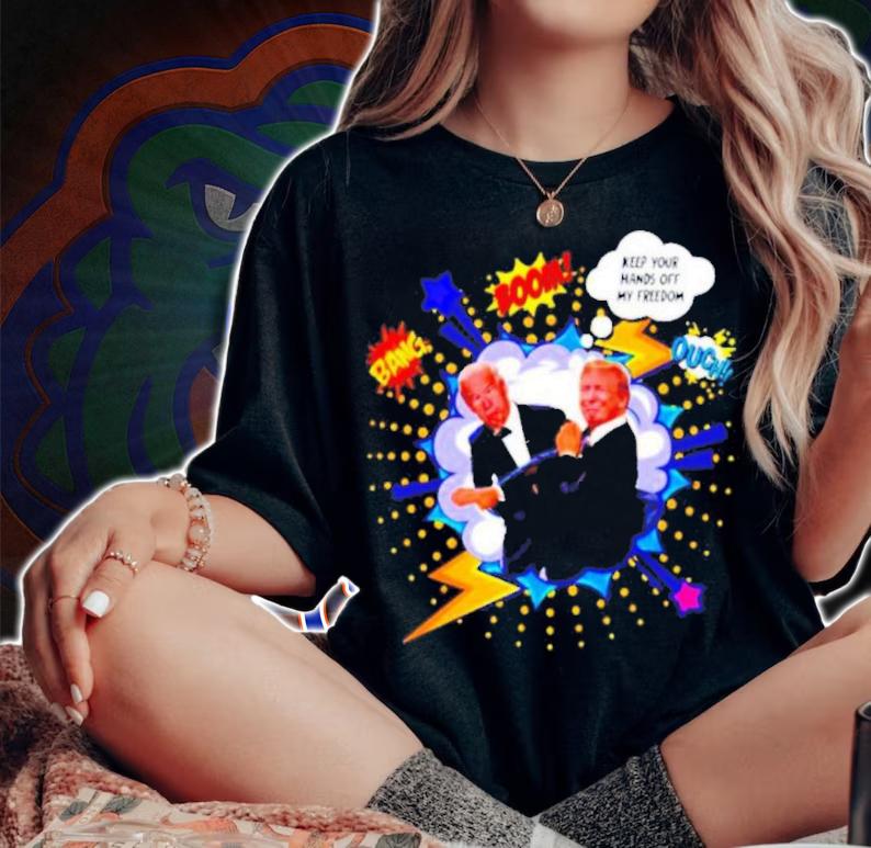 Donald Trump Slap Joe Biden Keep Your Hands Off My Freedom t-shirt woman shirt