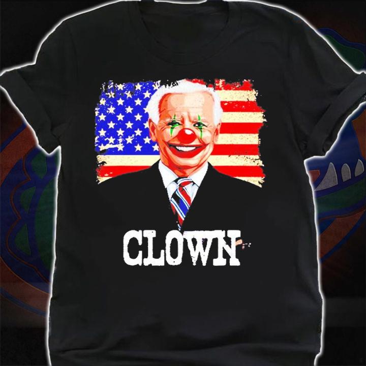 Joe Biden Is A Clown President Joe Is A Democratic Us Flag T-Shirt t-shirt shirt