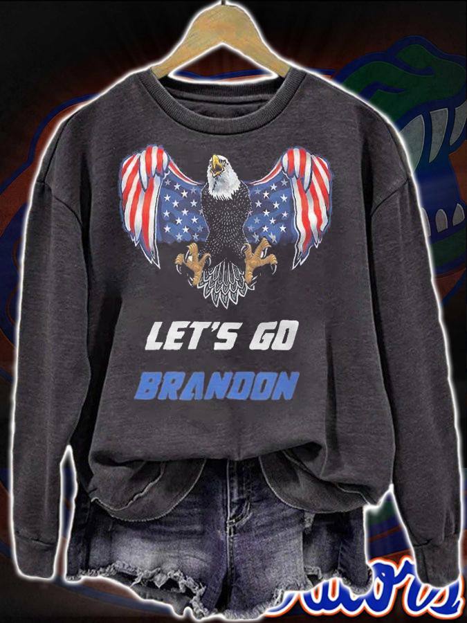 Let's Go Brandon Flag Eagle Funny Anti Bien T-Shirt t-shirt
